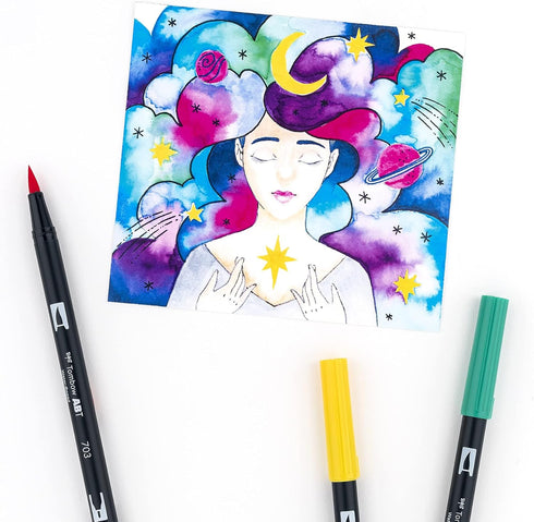 MARK DUAL BRUSH PEN GALAXY TOMBOW 10PC SET MARKER